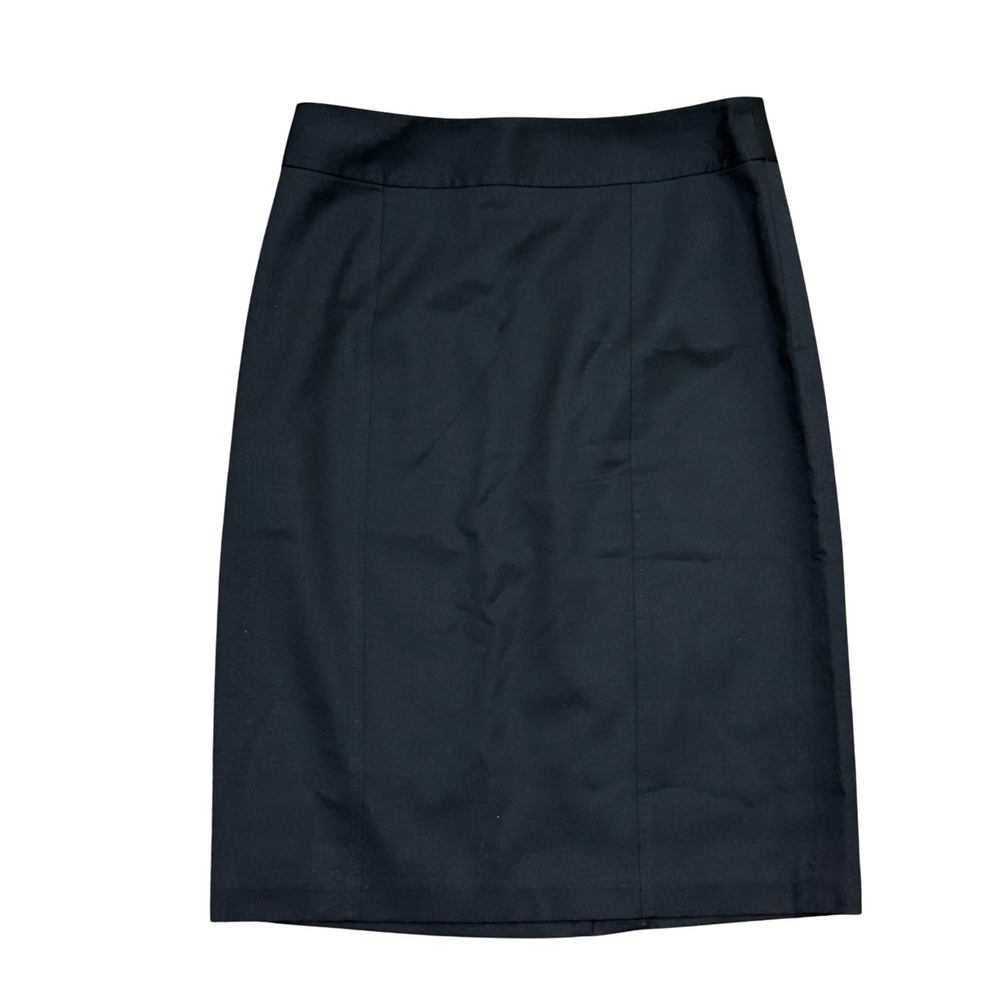 Brooks Brothers 346. Wool Career Black Pencil Skirt Stretch Size 4
